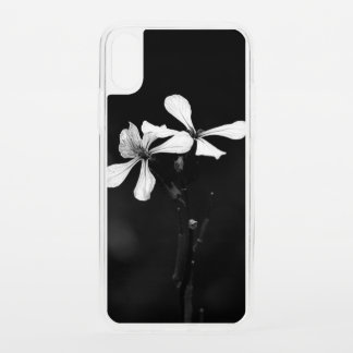 minimal black and white floral iPhone XS case