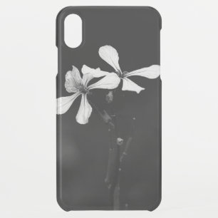 minimal black and white floral iPhone XS max case