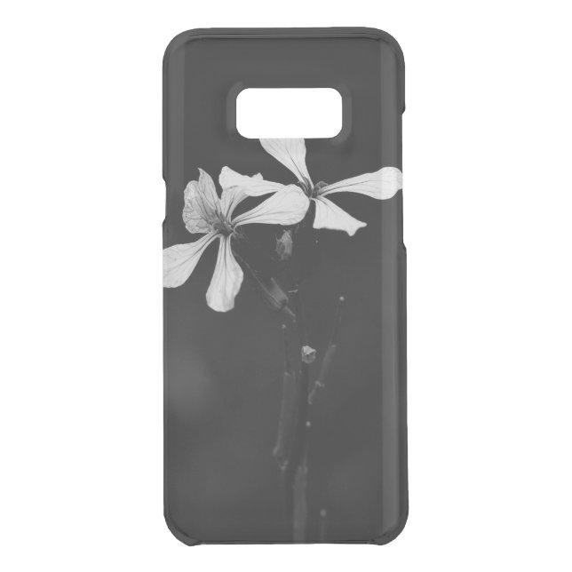 minimal black and white floral uncommon samsung galaxy case (Back)
