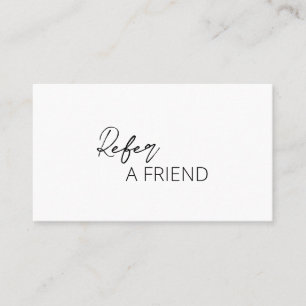 Minimal Black and White QR Code Modern Referral Card
