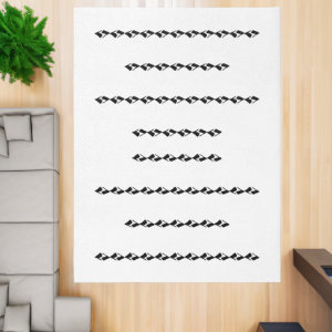 Minimal Black and White Rug