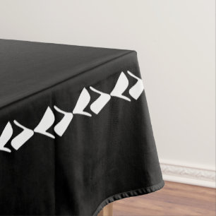 Minimal Black and White Tablecloth