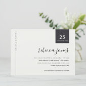 MINIMAL BLACK AND WHITE TYPOGRAPHY BRIDAL SHOWER INVITATION (Standing Front)