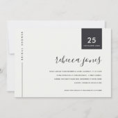 MINIMAL BLACK AND WHITE TYPOGRAPHY BRIDAL SHOWER INVITATION (Front)