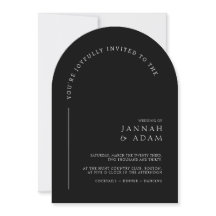 Minimal Black Arch Formal Wedding