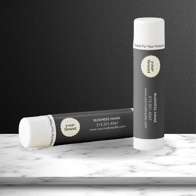 Minimal Black Business Logo Promotional Marketing  Lip Balm (Creator Uploaded)