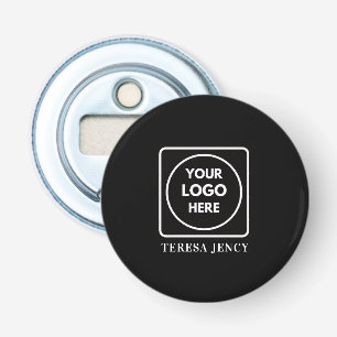 Minimal Black Custom Business Logo Promotional Bottle Opener