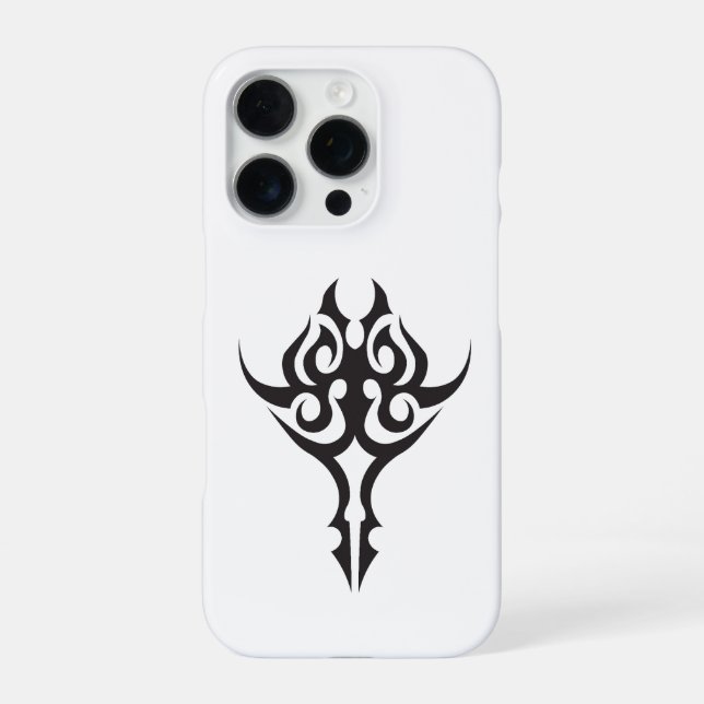 Minimal Black Ink Tattoo Style Artwork iPhone Case (Back)