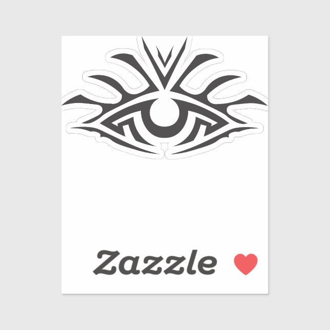 Minimal Black Ink Tattoo Style Artwork Sticker (Sheet)