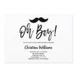 Minimal Black Mustache Oh Boy Baby Shower Invitation Minimal Black Mustache Oh Boy Baby Shower Invitation