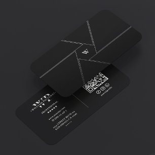 Minimal Black Photographer Camera Shutter Lens  Business Card