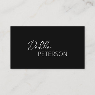 Minimal Black QR Code Modern Business Card