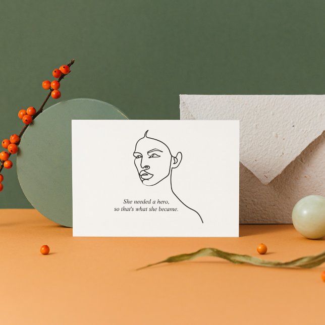 Minimal Black She Became A Hero Inspiration Girl  (Creator Uploaded)