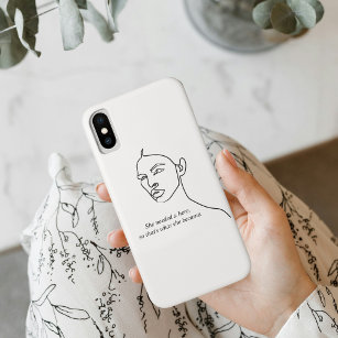 Minimal Black She Became A Hero Inspiration Girl  iPhone XS Case