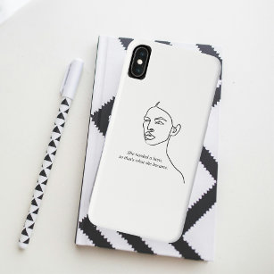 Minimal Black She Became A Hero Inspiration Girl  iPhone XS Max Case