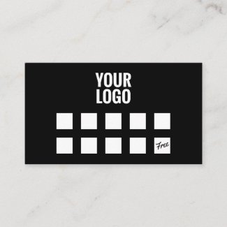 Minimal black simple your logo coffee shop loyalty