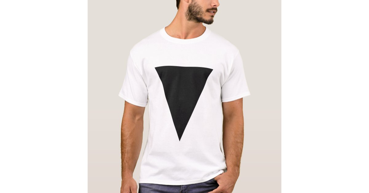 Minimal Black Triangle T-Shirt | Zazzle