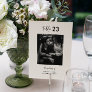 Minimal Black White Calligraphy Script Photo Table Number