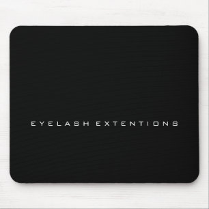 Minimal Black White Company Branding Name Mouse Pad