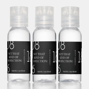 Minimal Black White Funny Message Wedding Hand Sanitizer
