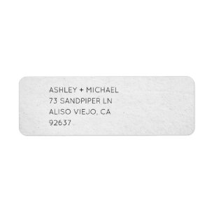 Minimal Black & White Handmade Paper Address Label