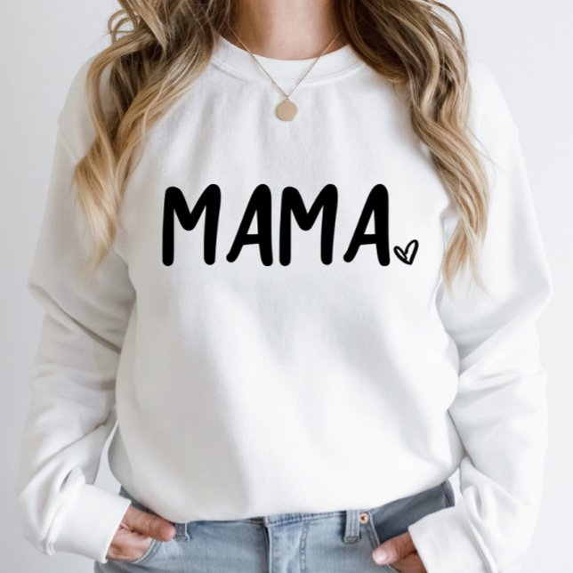 Minimal Black White Heart Minimalist Plain Simple Sweatshirt (Creator Uploaded)