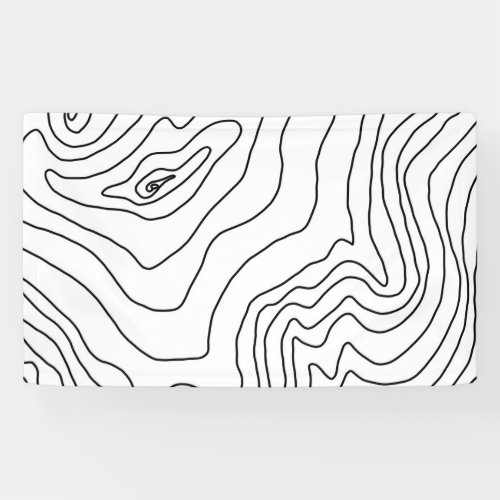 Minimal Black  White line art Modern Design Banner