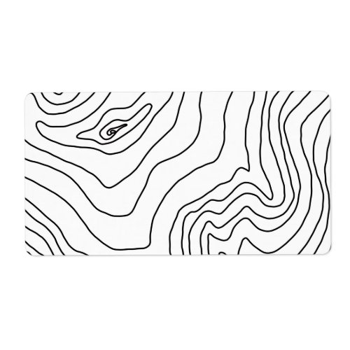 Minimal Black  White line art Modern Design Label