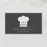 Minimal Black & White Modern Chef Hat Catering Business Card
