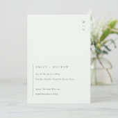 Minimal Black & White Modern Save the Date Invite (Standing Front)