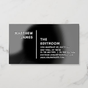 Minimal Black White Professional Raised Spot UV Business Card