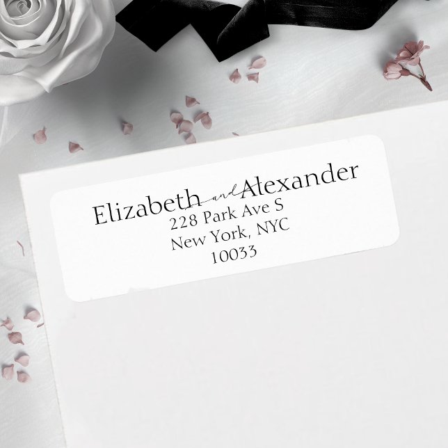 Minimal Black & White Script Fancy Label (Creator Uploaded)