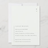Minimal Black White Typography Baby Shower Invite (Front)