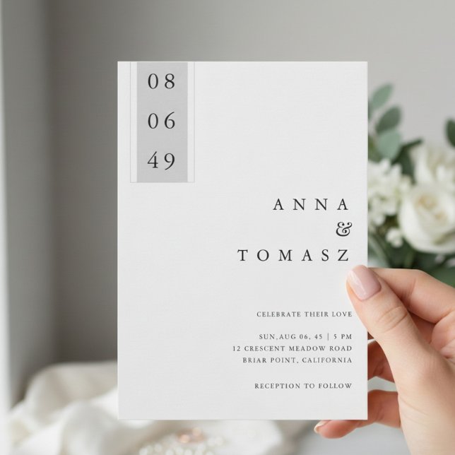 Minimal Black & White Wedding Invitation (Creator Uploaded)