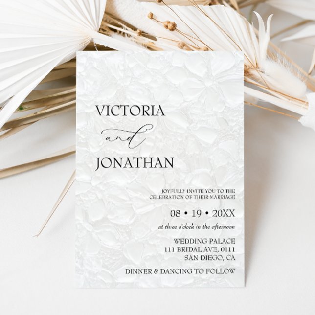 Minimal Black & White Wedding  Invitation (Creator Uploaded)
