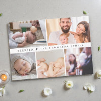 Minimal Blessed Heart Baptism Photo Collage