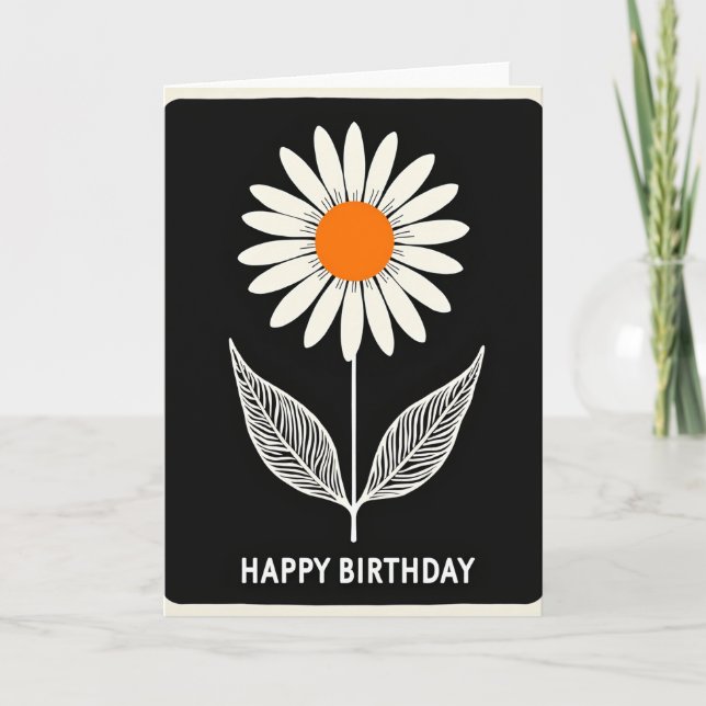 Minimal Bloom Birthday Card (Front)