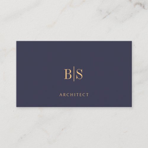 Minimal Blue And Gold Personal Business Card