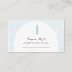 Minimal Blue Diaper Raffle Card