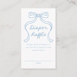 Minimal Blue Diaper Raffle Enclosure Card