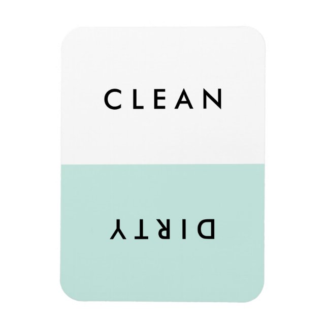 Minimal Blue Dishwasher Clean or Dirty Magnet (Vertical)