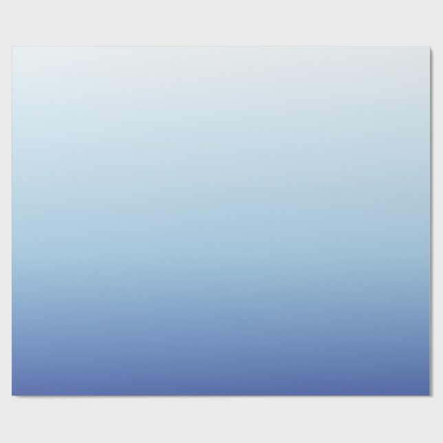 Minimal Blue Gradient Background  Wrapping Paper (Flat)