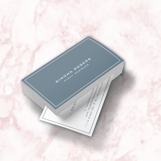 Minimal blue-gray and white reversible card design (Creator Uploaded)