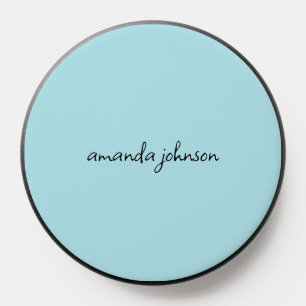 Minimal Blue Monogrammed PopSocket