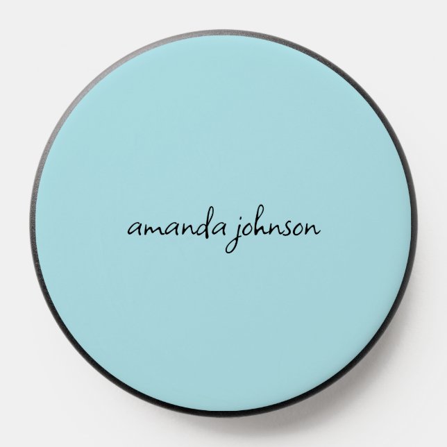 Minimal Blue Monogrammed PopSocket (Popsocket)