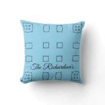 Minimal Blue Personalized Geometric Simple Bedding