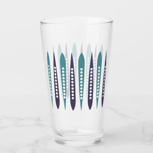 Minimal Blue Retro Inspired Glass