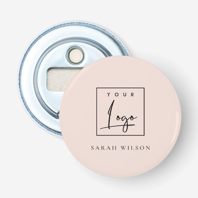Minimal Blush Custom Promotional Business Logo Bottle Opener (Front)