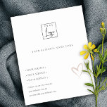 Minimal Blush Heart Kraft Business Service Logo Flyer<br><div class="desc">For any further customisation or any other matching items,  please feel free to contact me at yellowfebstudio@gmail.com</div>