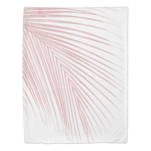 Minimal Blush Pink Palm Leaf Dream 1 tropical   Duvet Cover